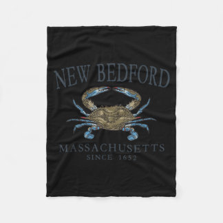 New Bedford Massachusetts Crab Town Since 1652 Fleece Blanket