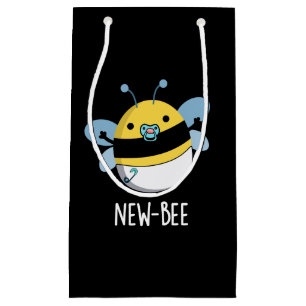 New Bee Funny Insect Bug Pun Dark BG Small Gift Bag