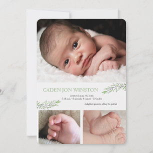 New Beginning Photo Birth Announcement