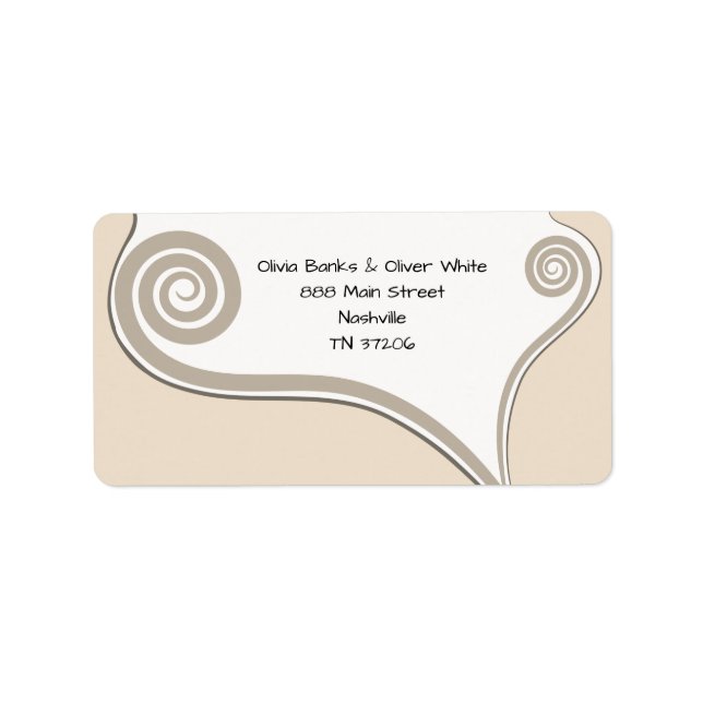 New Beginning - Stylish Spring Wedding Label (Front)