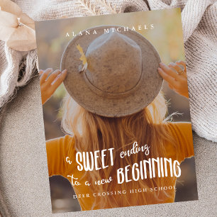 New Beginnings 2023 Photo Graduation Party Announcement Postcard