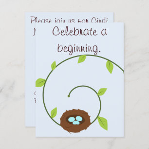 New Beginnings Baby Shower Invitation