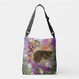 New Beginnings Clouded Leopard Fantasy Art Crossbody Bag