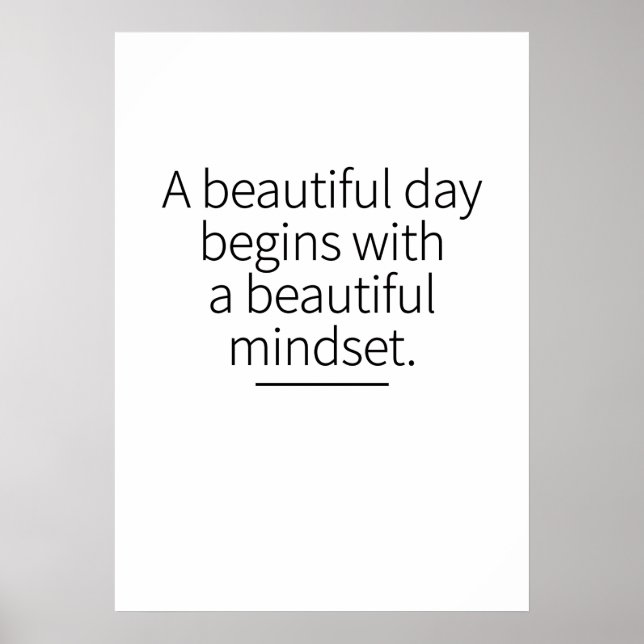 New Beginnings Cool Text Graphic Opportunity Quote Poster (Front)