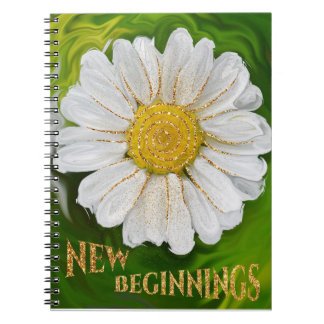New Beginnings - Daisy flower power Notebook