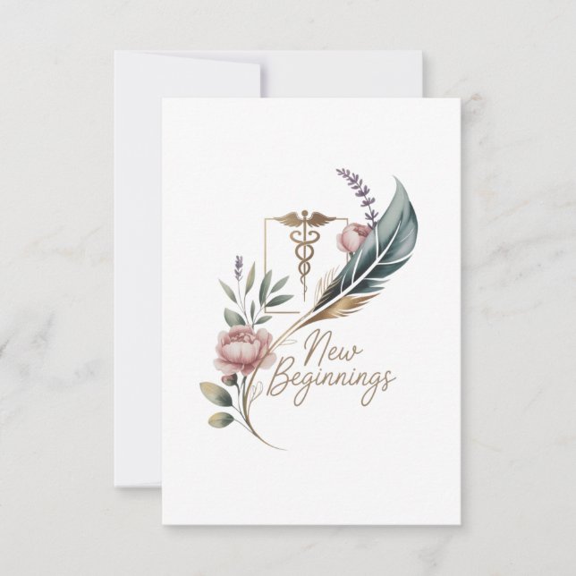 New Beginnings Medical Appreciation Thank You Card (Front)