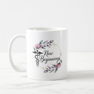 New Beginnings Medical School Graduation custom Coffee Mug