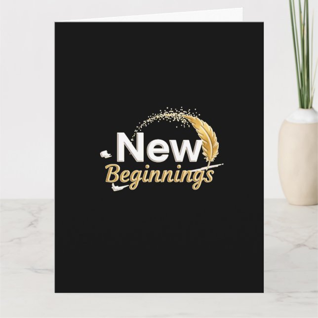 New Beginnings /  Tarjeta Nuevos Comienzos Card (Front)