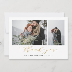 NEW BEGINNINGS THANK YOU-GOLD THANK YOU CARD