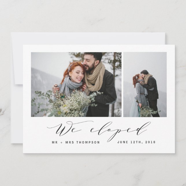 NEW BEGINNINGS-WE ELOPED ANNOUNCEMENT (Front)