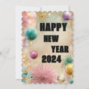  "New Beginnings: Wishing You a Joyful New Year!" Holiday Card