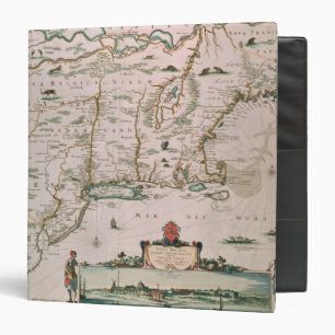 New Belgium, plate from 'Atlas Contractus' c.1671 Binder