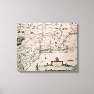 New Belgium, plate from 'Atlas Contractus' c.1671 Canvas Print