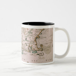 New Belgium, plate from 'Atlas Contractus' c.1671 Two-Tone Coffee Mug