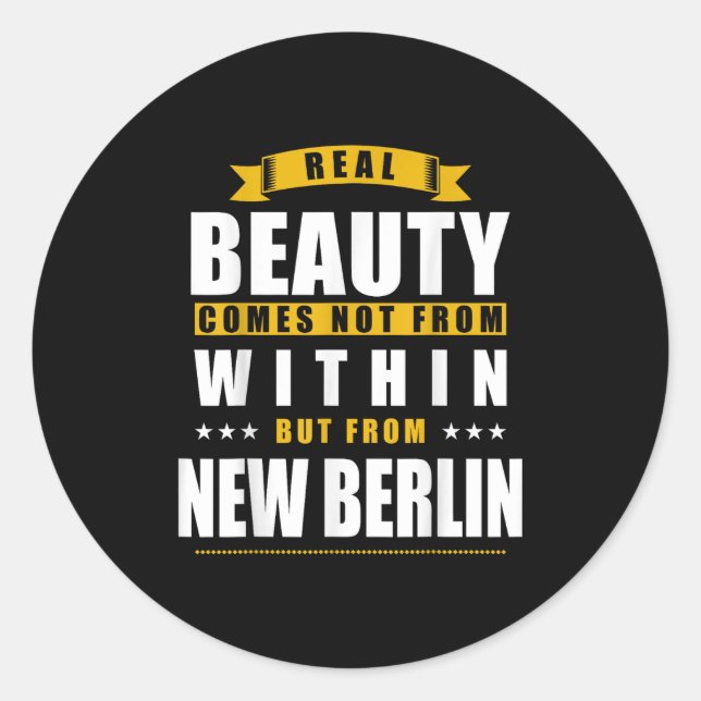 New Berlin - Funny D City Gift  Classic Round Sticker (Front)
