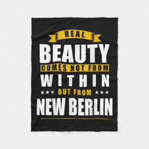 New Berlin - Funny D City Gift  Fleece Blanket