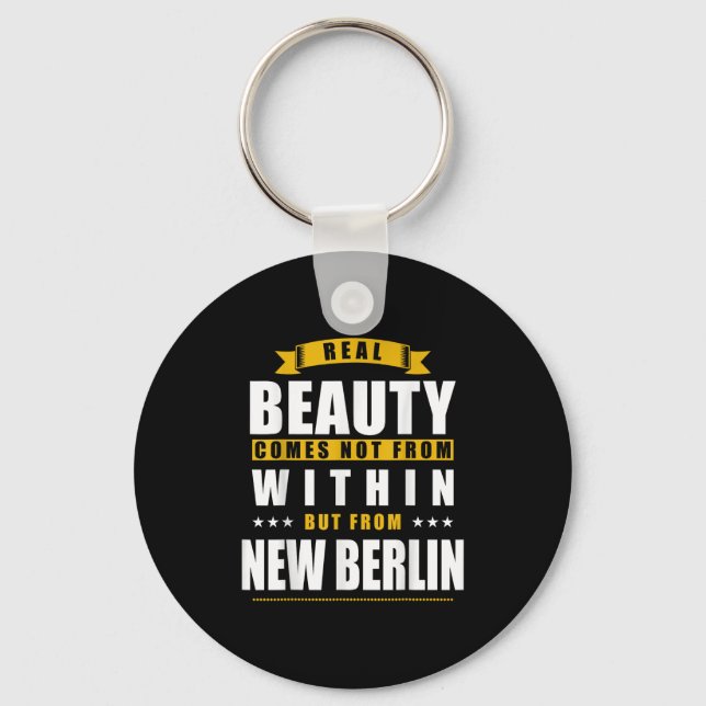 New Berlin - Funny D City Gift  Keychain (Front)