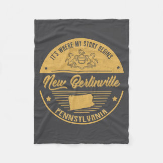 New Berlinville Pennsylvania Its Where My Story B Fleece Blanket
