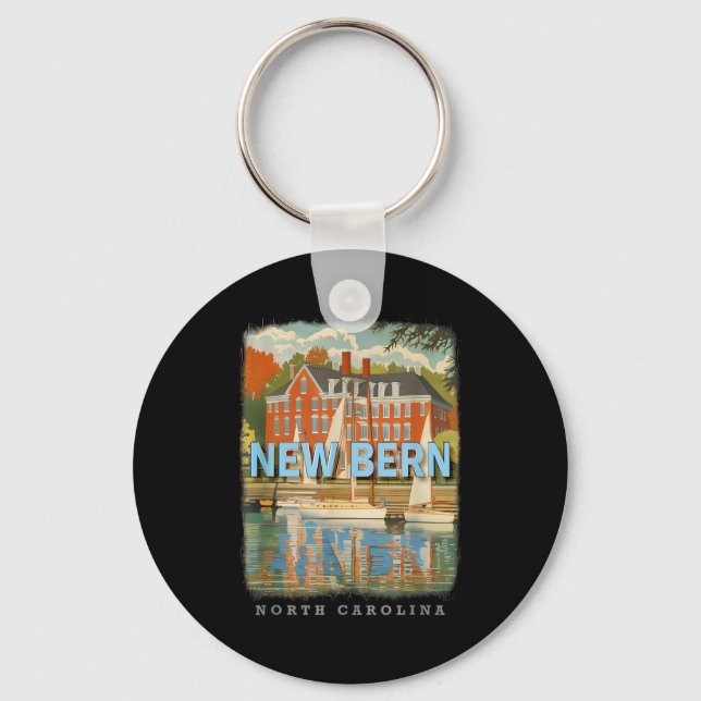 New Bern North Carolina Nc Historic Charm Sd515  Keychain (Front)