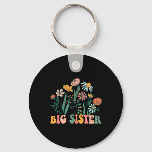 New Big Sister Wildflower First Birthday & Bab Keychain