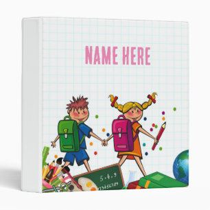 NEW! Binder - Custom - 1" - Back to School 3 ring
