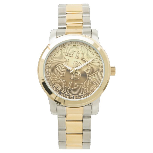 NEW Bitcoin 13.88 Tilt Two Tone Gold SS Watch (Front)