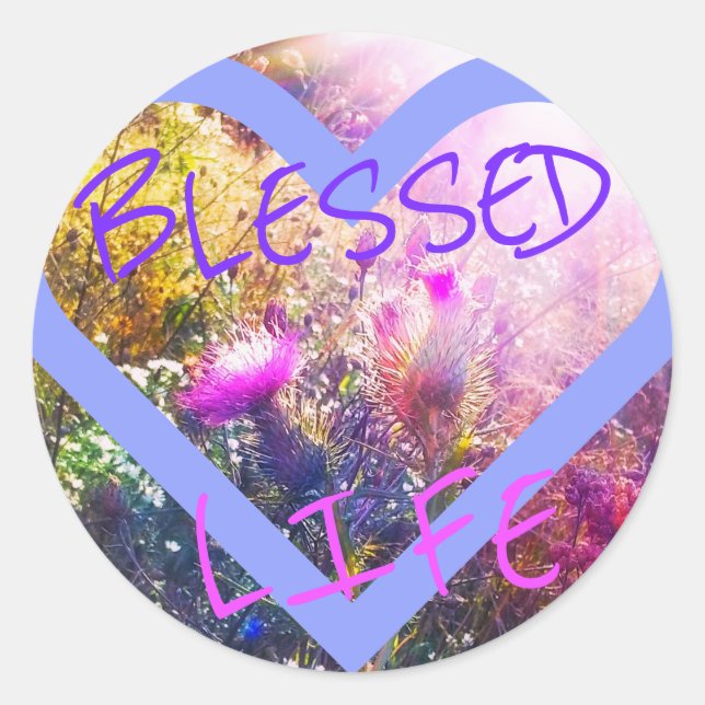 (new) blessed life sticker (Front)
