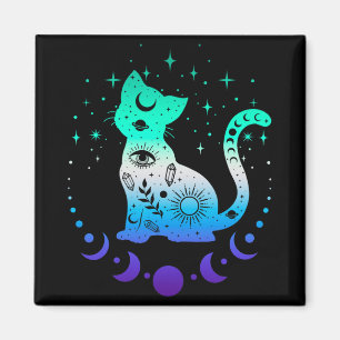 New Blue Gay Male Mlm Pride Flag, Astrology Cat  Magnet