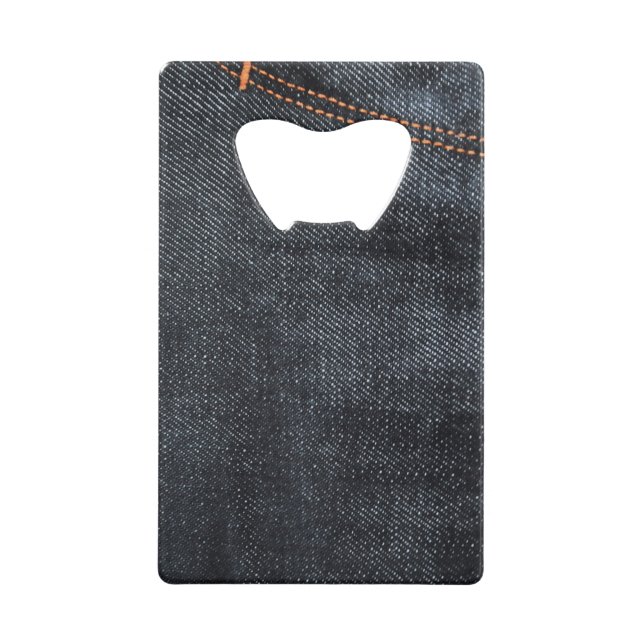 New Blue Jeans Wallet Bottle Opener (Front)