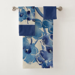 New Blue Poppies Towel Set