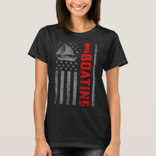 New Boat Owner Boating American US Flag T-Shirt