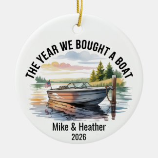 New Boat Owners 2026 Christmas Ornament Couple