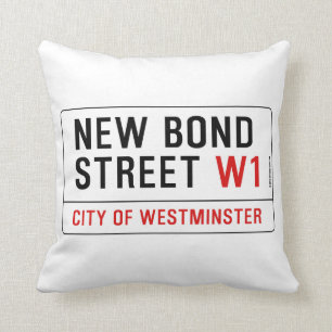 New Bond Street Throw Pillow