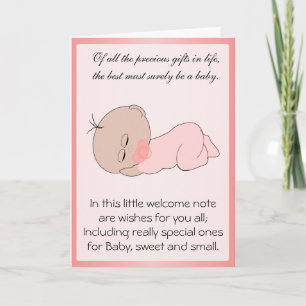 New Born Baby Girl Card