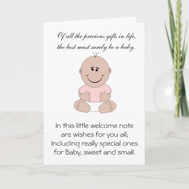 New Born Baby Girl Card (Front)