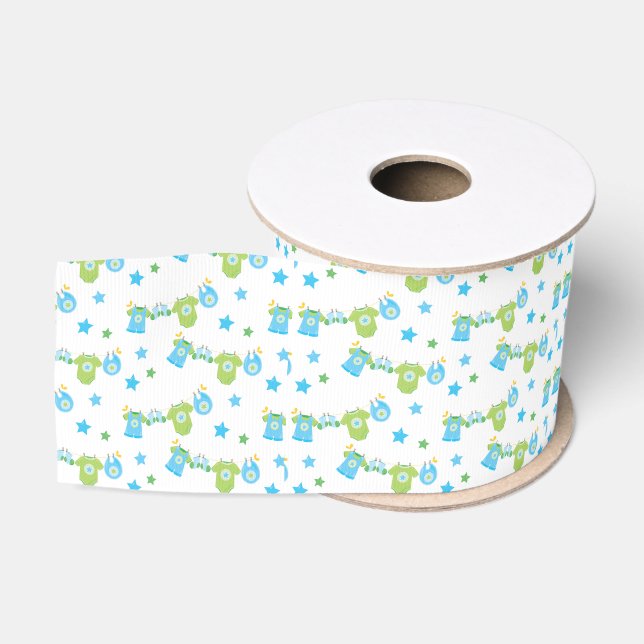 New born boy grosgrain ribbon (Spool)