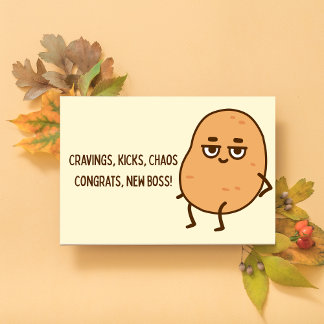 New Boss Baby Funny Pregnancy Congratulations Card