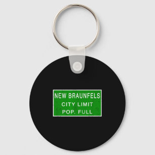 New Braunfels Texas Pulation Full Fastest Growing  Keychain