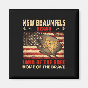 New Braunfels Texas Usa Flag 4th Of July Magnet