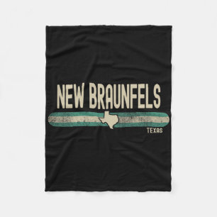 New Braunfels Tx Texas Travel & 80s Style Fleece Blanket