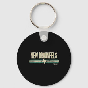 New Braunfels Tx Texas Travel &amp; 80s Style  Keychain
