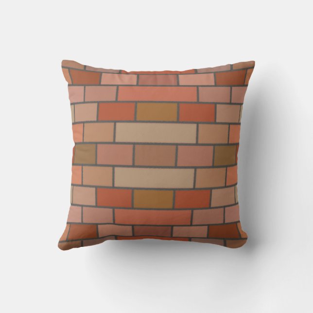New Brick Wall Design Pattern  Throw Pillow (Back)