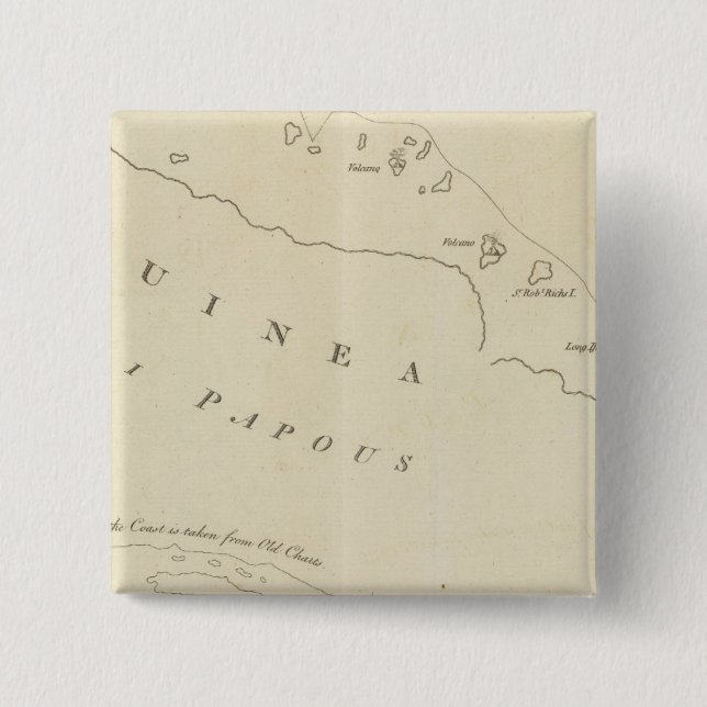 New Britain Discoveries 2 Inch Square Button (Front)