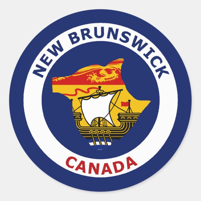 NEW BRUNSWICK, CANADA CLASSIC ROUND STICKER | Zazzle.ca