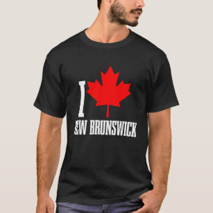 New Brunswick Canada Maple Leaf Canadian Flag Prid T-Shirt