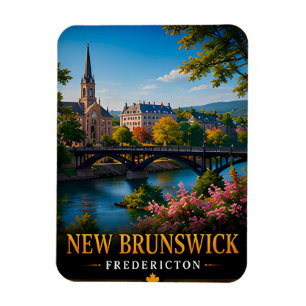 📍 New Brunswick Canada Travel Keepsake Magnet