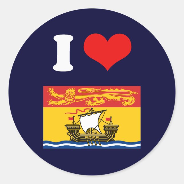 NEW BRUNSWICK CLASSIC ROUND STICKER (Front)