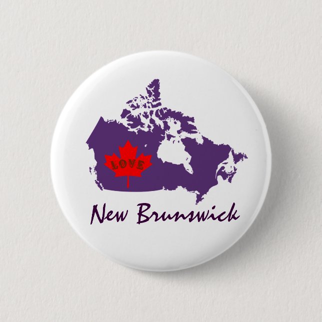 New Brunswick Customize Canada pin button (Front)
