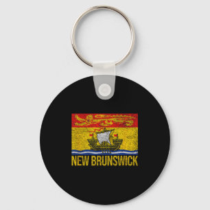 New Brunswick Flag Canada Keychain
