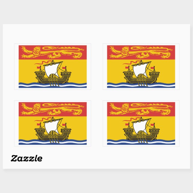 New Brunswick Flags Graphic Sticker (Sheet)